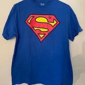 Superman T-shirt, Men’s, Blue, Size L
